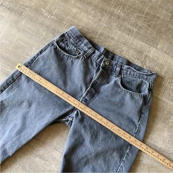 VINTAGE 70s 80s Levi’s Mens 501 065 Button Fly Jeans Gray Denim pants 32x27 - Picture 12 of 14